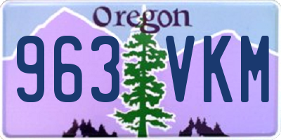 OR license plate 963VKM