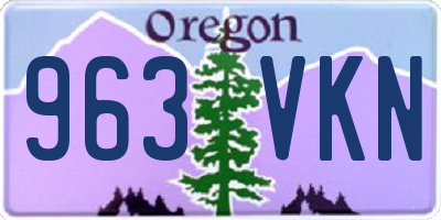 OR license plate 963VKN