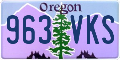 OR license plate 963VKS