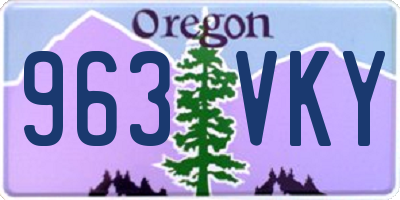 OR license plate 963VKY