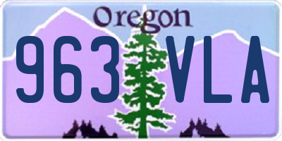 OR license plate 963VLA