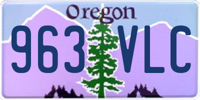OR license plate 963VLC