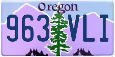 OR license plate 963VLI