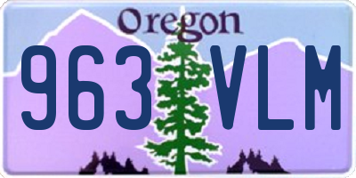 OR license plate 963VLM
