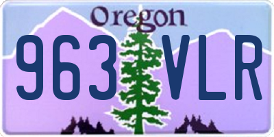 OR license plate 963VLR