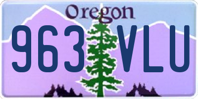 OR license plate 963VLU