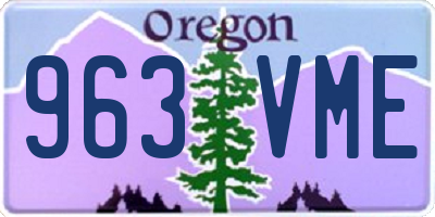 OR license plate 963VME