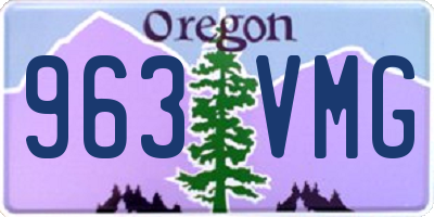 OR license plate 963VMG