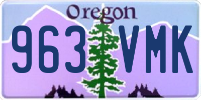 OR license plate 963VMK