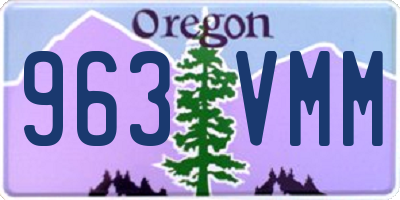 OR license plate 963VMM
