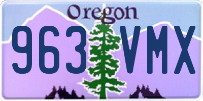 OR license plate 963VMX