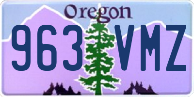 OR license plate 963VMZ