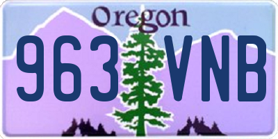 OR license plate 963VNB