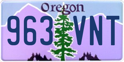OR license plate 963VNT