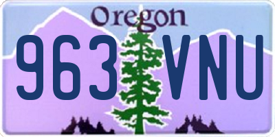 OR license plate 963VNU