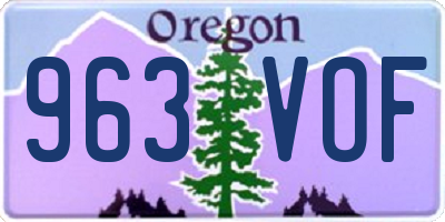 OR license plate 963VOF