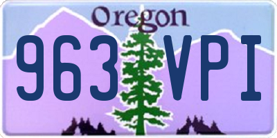 OR license plate 963VPI