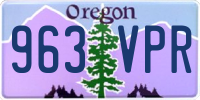 OR license plate 963VPR