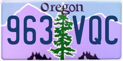 OR license plate 963VQC