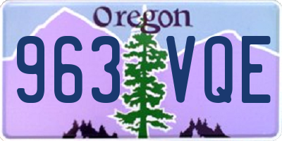 OR license plate 963VQE