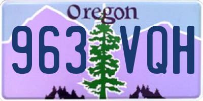OR license plate 963VQH