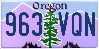OR license plate 963VQN