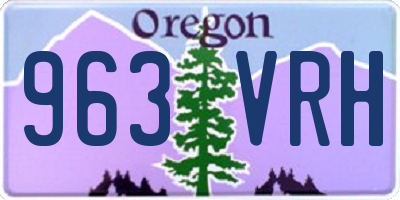 OR license plate 963VRH