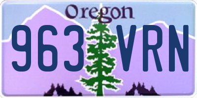 OR license plate 963VRN