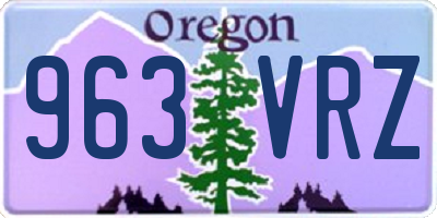 OR license plate 963VRZ
