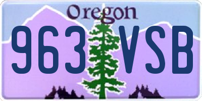 OR license plate 963VSB
