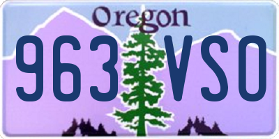 OR license plate 963VSO