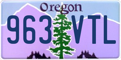OR license plate 963VTL