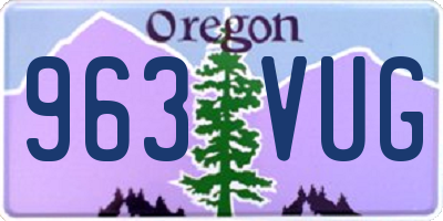 OR license plate 963VUG