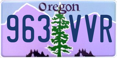 OR license plate 963VVR