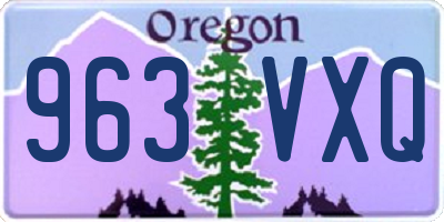OR license plate 963VXQ