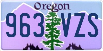 OR license plate 963VZS