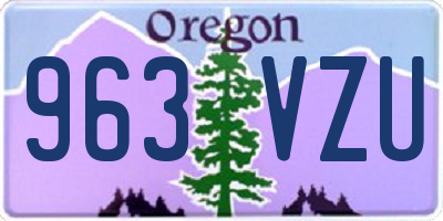 OR license plate 963VZU