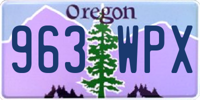 OR license plate 963WPX