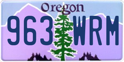 OR license plate 963WRM