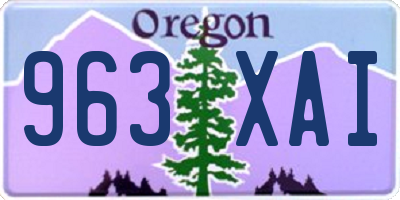 OR license plate 963XAI