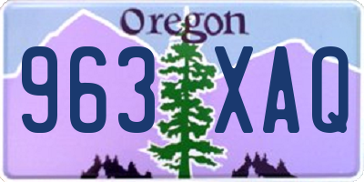 OR license plate 963XAQ
