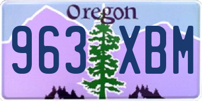 OR license plate 963XBM