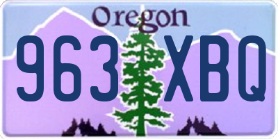 OR license plate 963XBQ