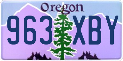 OR license plate 963XBY
