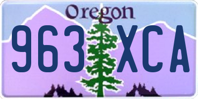 OR license plate 963XCA