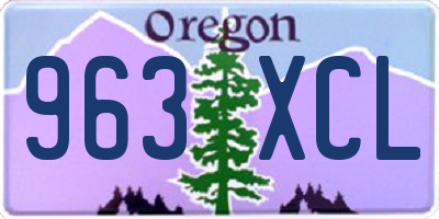 OR license plate 963XCL