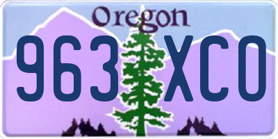 OR license plate 963XCO