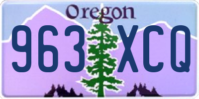 OR license plate 963XCQ