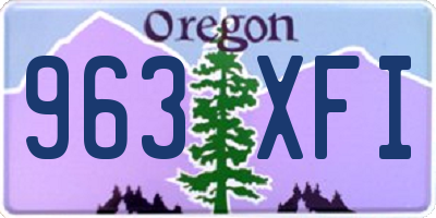OR license plate 963XFI