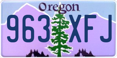OR license plate 963XFJ
